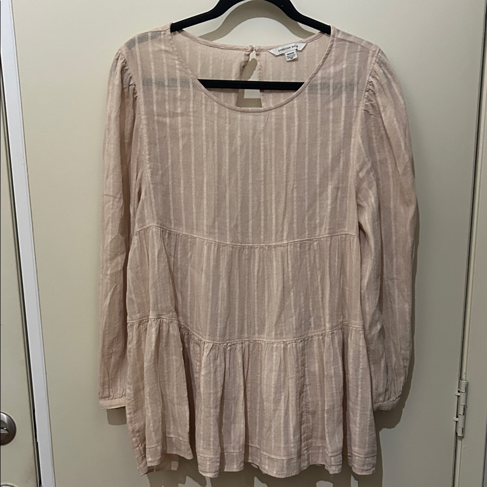 American Eagle Outfitters Beige Striped Tunic